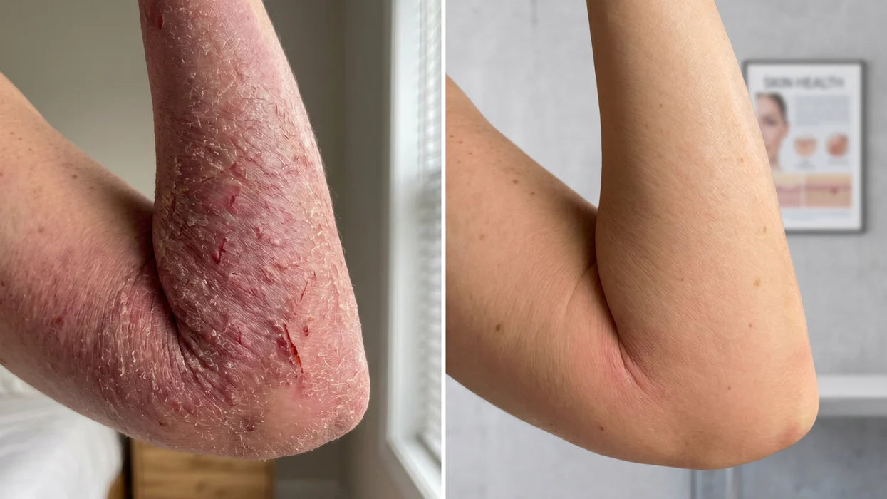 Elbow before and after